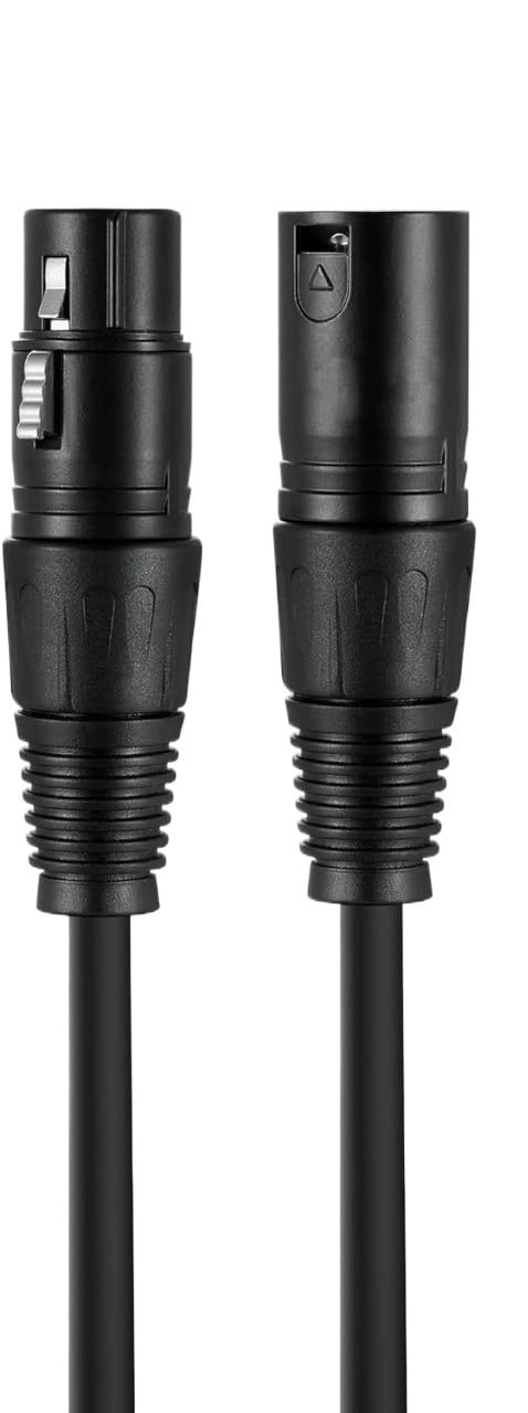 Cables XLR de 1 a 10 m macho a hembra de 3 pines balanceados, cable XLR equilibrado para grabación de escenario, interfaz de audio (10 m)