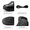 NORTIV 8 Men's Waterproof Tactical Work Boots Leather Outdoor Hiking Military 6 Inches Motorcycle Combat Boots,Size 10,Black,Contractor-New #4
