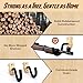 SCUNDA Gun Rack for Wall, Indoor Gun Rack with Soft Padding, Horizontal Rifle Holder Wall Mount, Heavy Duty Rubberwood & Metal Bow Hook for Rifles, Shotguns, Hunting Gear(Natural)