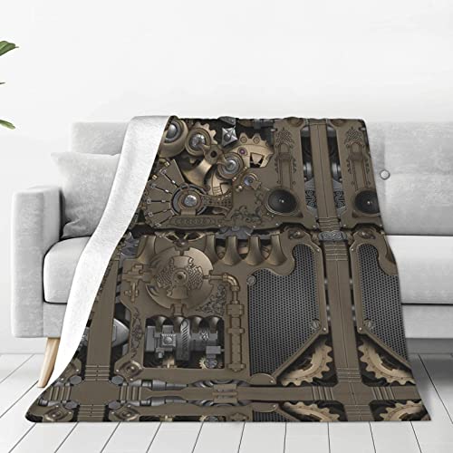 Couverture flanelle douce steampunk de qualité supérieure avec finitions soignées - 2