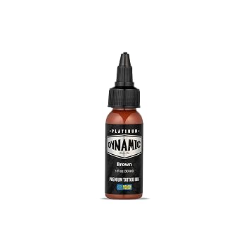 Dynamic Color Co - Brown Color Platinum Collection Tattoo Ink, Reach Compliant, Safe for European Regulations, Made in Spain, 1 oz Bottle