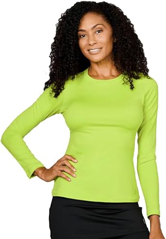 SOFIBELLA UV Colors Womens Long Sleeve Tennis Shirt