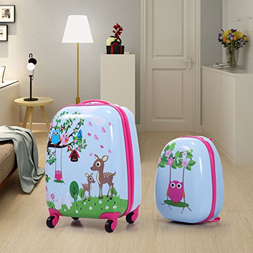 2Pcs-Kids-Luggage-12-16-Kids-Carry-On-Luggage-Set-Trolley-Hard-Shell-Suitcase-for-Boys-and-Girls-Travel-Suitcases