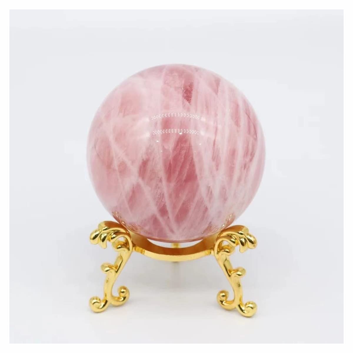 Cristal de meditación Natural 1 PCS 60 mm-65 mm Bola de Cristal de Cuarzo de Rosa Natural, for la decoración del hogar Piedra de Cristal