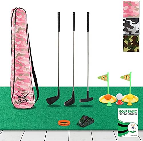(Lab Tested) - Premium Kids Golf Clubs 3-5 - Kids Golf Set - Toy Golf Set - Toddler Golf Set - Golf Toys for Kids - Mini Golf Set - Baby Toddler Golf Clubs - Plastic Play Golf Clubs - Age 2 3 4 5 6