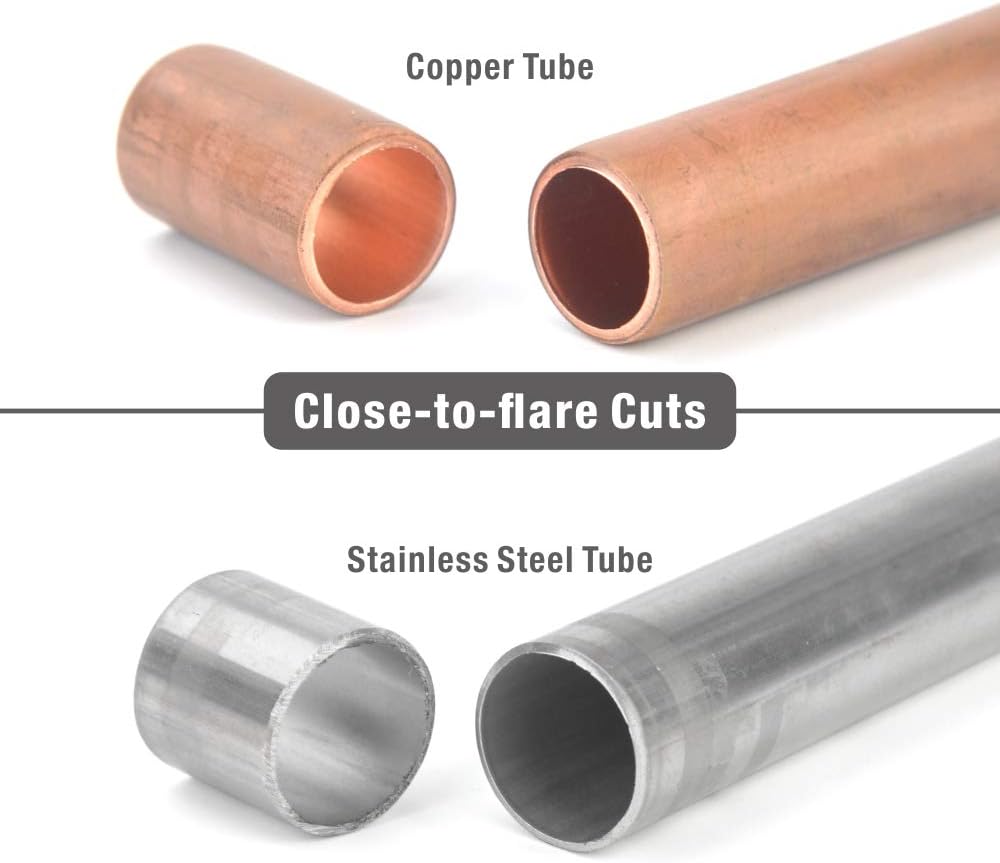 iCrimp Close Quarters Mental Tubing Cutter, 3/16-inch to 1-1/8-inch CSST Gas Piping, Copper, Brass, Stainless Steel Pipes c/w 1 Replacement Blade - - 