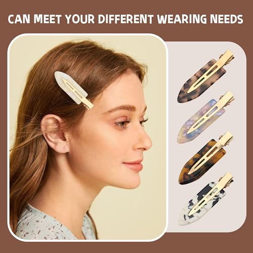 10 Pcs No Crease Hair Clips No Bend Hair Pins Curl Clip, Creaseless Hair Clips Makeup Hair Clip Hairdressing Hairpins for Girls Women - Image 3