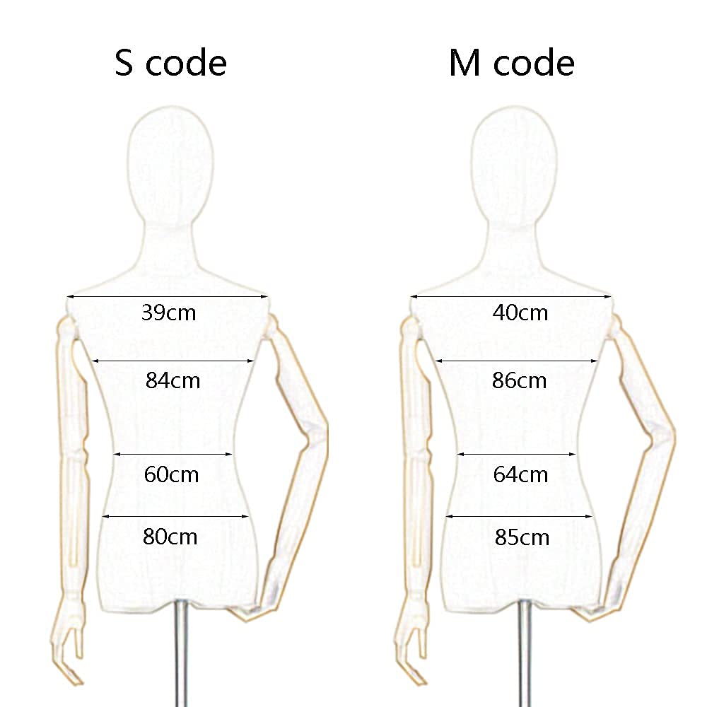 OTQEFTN Model Torso Body,Halfling Stage with Arm Costume Props Women's Dummy Clothing Store Window Display Stand Adjustable Height