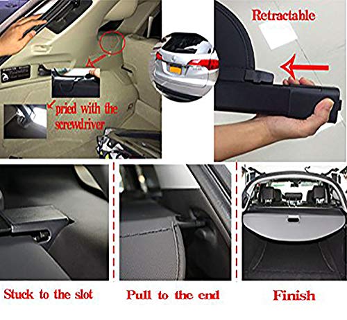 Kaungka Cargo Cover For 13-17 Acura Rdx Rdx Beige Trunk Shielding Shade (For With Power Rear Gate,Not Fit For Base Model) #TOP2