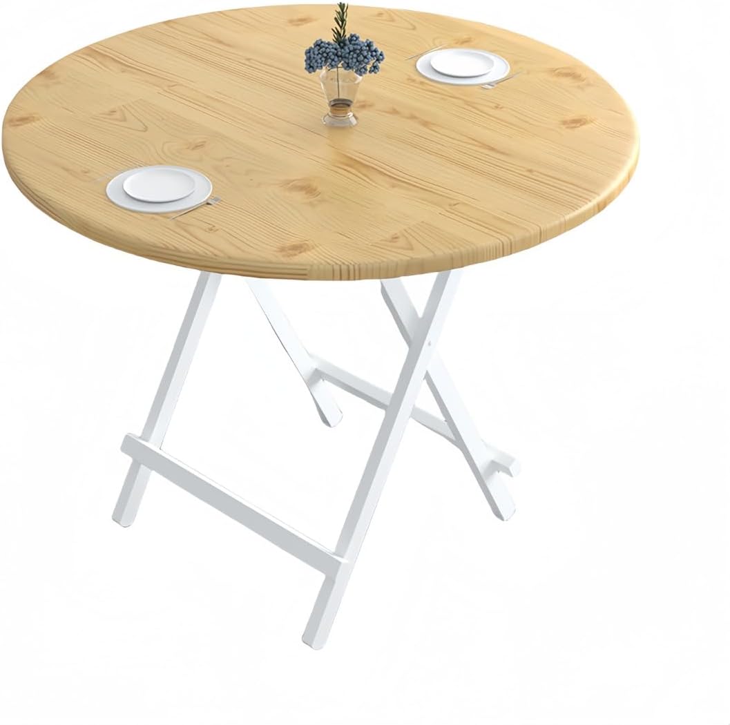 pinaguみテーブル 丸 ダイニング 折り畳み リビング木製 食卓テーブル 丸 組み立て不要 お手入れ簡単 省スペース キッチン/