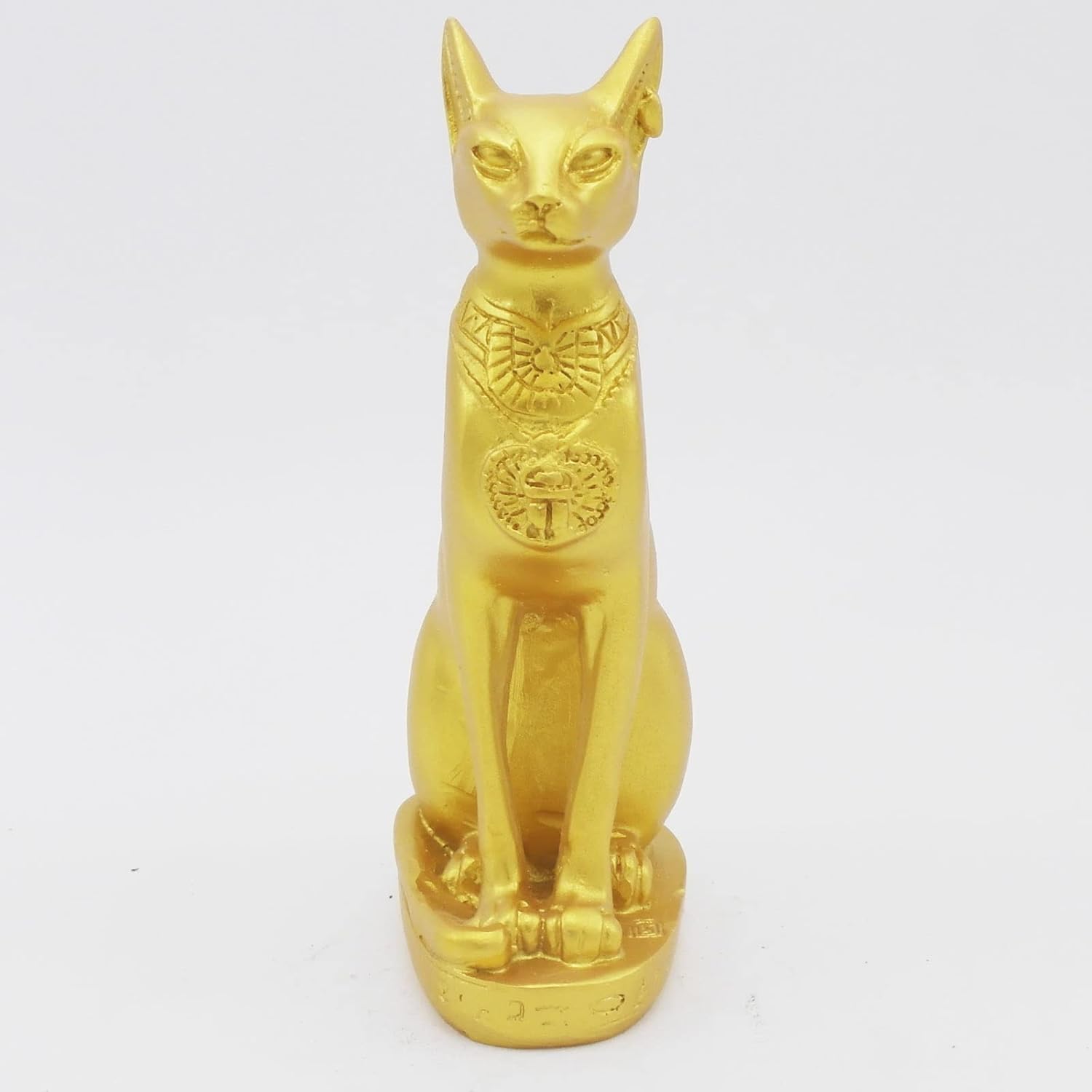 Kocris Casa Aquarium Ancient Egypt Fish Tank Decorations Cat Goddess Bastet Reptile Turtle Lizard Spider Tanks Terrarium Egyptian Temple Décor Ornament Pet Gold - Image 3