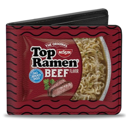 Buckle-Down Men's Standard Bifold Wallet Top Ramen, 4.0