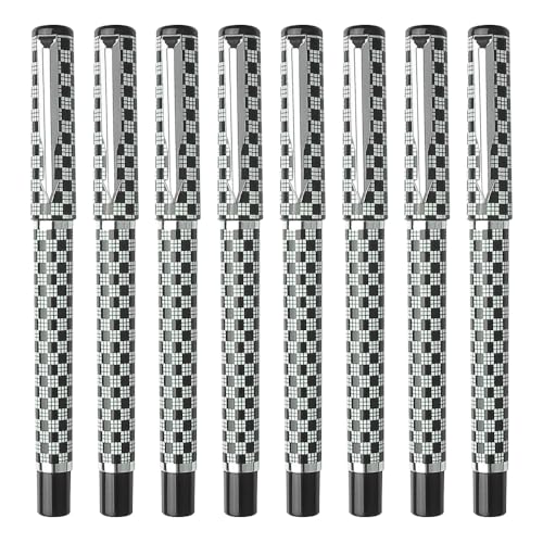 8 bolígrafos de tinta negra gel 0.5mm rápido secado