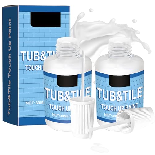 Eniyou 2 Piezas 30ml Pintura Azulejos Baño Pintura Bañera Esmalte Reparación Altamente Eficaz Formación Rápida De Película Olor Fresco Y No Irritante Larga Duración Resistencia La Abrasión Multiusos