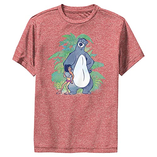 T-shirt Disney Jungle Book rouge chiné en taille M pour garçon
