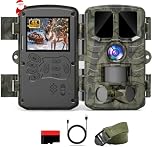Coolifepro Fototrappola 4K 60MP,Fototrappola Infrarossi Invisibili 120°Ampia Visuale Impermeabile IP66 Fototrappola 850nm IR LED con Scheda SD da 32GB per la Sorveglianza della Fauna Selvatica
