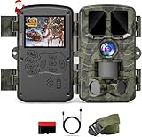 Coolifepro Fototrappola 4K 60MP,Fototrappola Infrarossi Invisibili 120°Ampia Visuale Impermeabile IP66 Fototrappola 850nm IR LED con Scheda SD da 32GB per la Sorveglianza della Fauna Selvatica