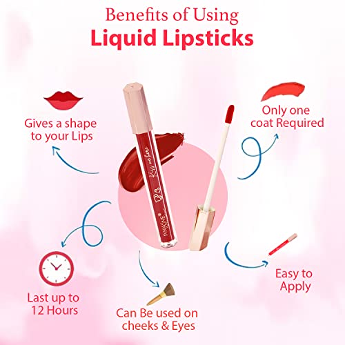 Image of PINK LINE Intense Matte Velvet Lip Gloss /Non-cracking Anti-transfer Long-Lasting Waterproof Liquid Lipstick /Lip Gloss Set (Pack of 1)