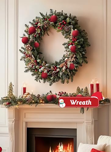  15Pcs Red Velvet Christmas Ornaments Balls - image 6
