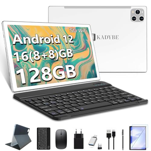 Kadybe 2023 - Nueva Tableta De 10 Pulgadas, Android 12 Tablet Con Teclado, 16gb Ram 128gb Rom Tf 1tb , 2.4ghz 5g Wifi,2.0ghz Octa-Core Con Ratón Y Bolígrafo,Cámara Hd 5mp 13mp, Gps Gms 7000mah, Kadybe 2023 - Nueva Tableta De 10 Pulgadas, Android 12 Tablet Con Teclado, 16gb Ram 128gb Rom Tf 1tb , 2.4ghz 5g Wifi,2.0ghz Octa-Core Con Ratón Y Bolígrafo,Cámara Hd 5mp 13mp, Gps Gms 7000mah,