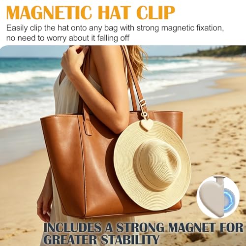 2 piezas clips magnéticos para sombrero para viaje miniatura 2