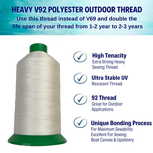 Hilo de poliéster Serabond Bonded #92 resistente UV 180 yd miniatura 2