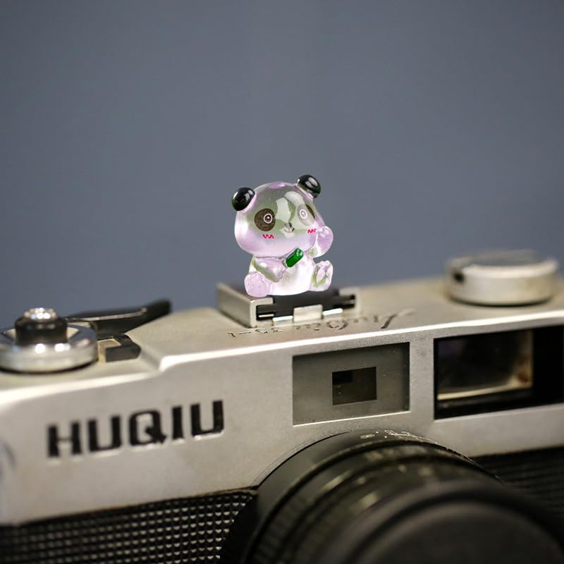 Camera Hot Shoe Cover, Cute Animal Noctilucent Hot Shoe Cap, Hot Shoe Protector Compatible with Sony Fujifilm Fuji Canon Nikon Pentax Leical Panasonic (2pcs Panda)