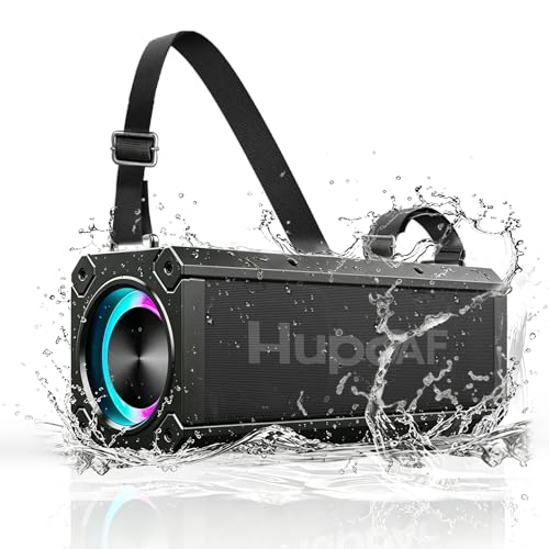 Hupoaf Speaker Bluetooth Wireless, 120W(Peak) Loud Outdoor...