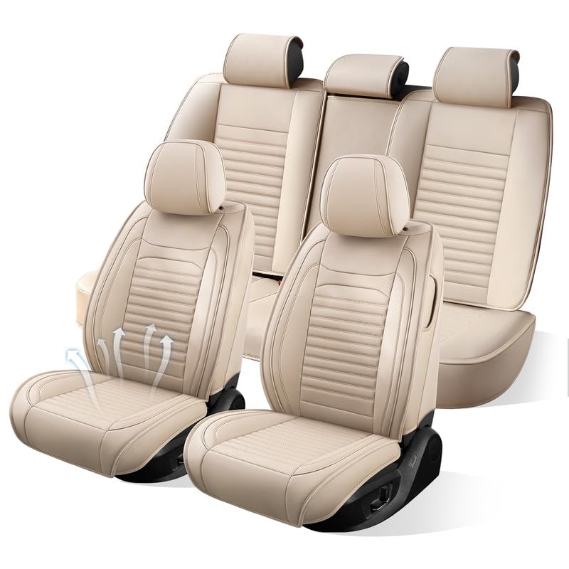 Image of Seat Covers Full Set Fit for Saturn Vue 2001-2010,Beige