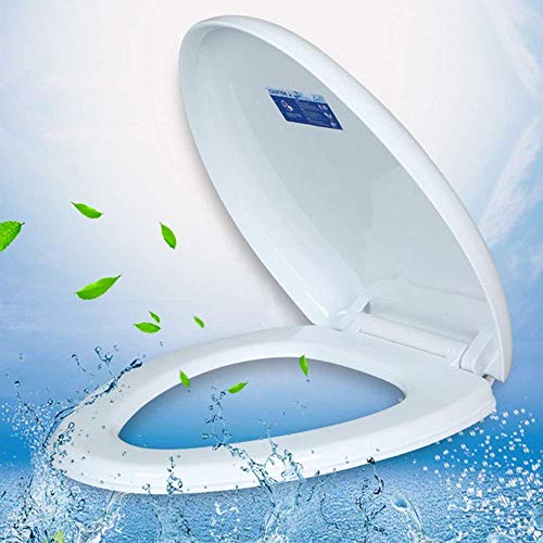Asiento de inodoro universal grueso y silencioso, tapa de inodoro montado en la parte superior para inodoro en forma de O/U, blanco, Wit-45 ~ 47 cm x 36 ~ 37 cm (40 ~ 44 cm x 34 cm)