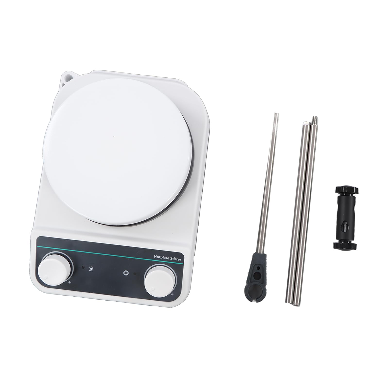 Mini-Rührplatten-Magnetrührer, Magnetischer Heizplattenmischer, Laborrührer, 2 L, 120 W, 200–1500 U/min, Magnetischer Heizplattenmischer (EU-Stecker)