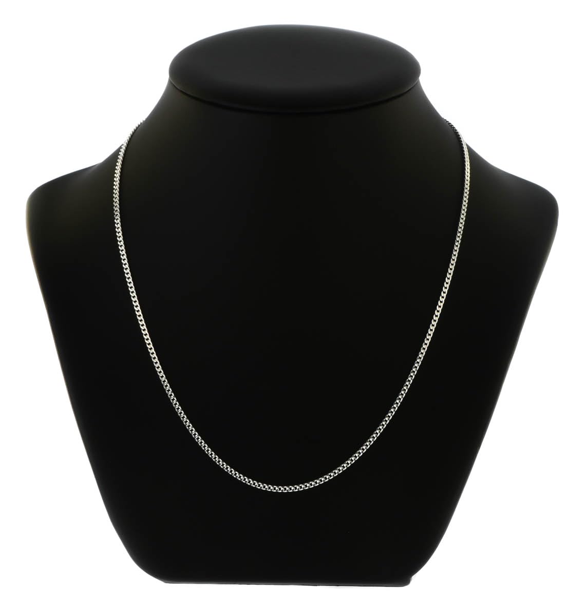 Collar de cadena fina de plata de ley de 2 mm, 40,6 a 61 cm, en caja de regalo