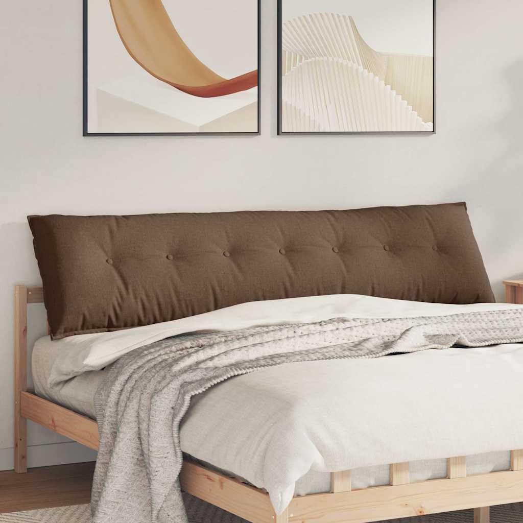 Coussin de dossier haut de gamme en tissu marron 200 cm avec garnissage moelleux