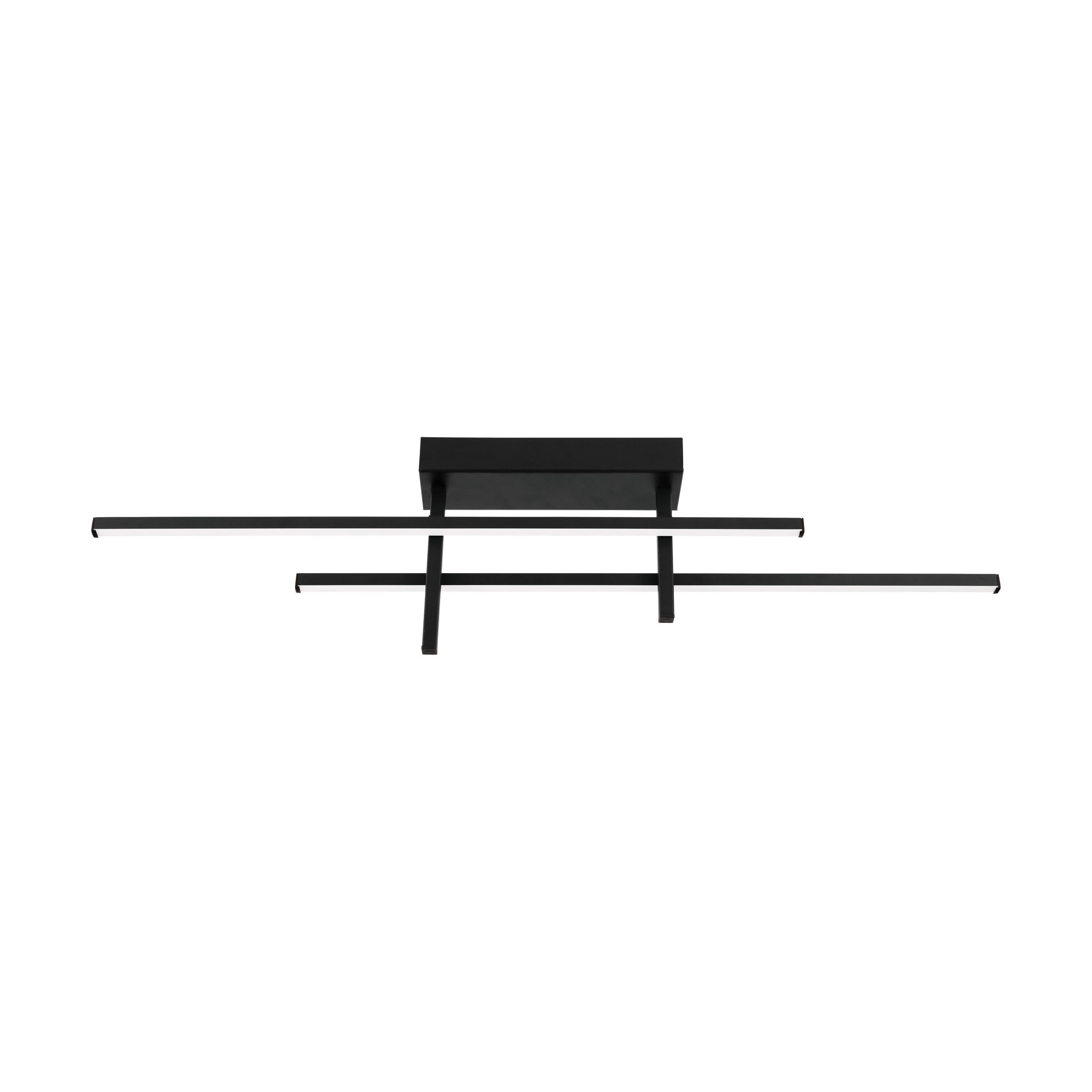 Eglo Trepiliano Aluminium & Steel Black Modern Led Linear Ceiling Light from B&Q