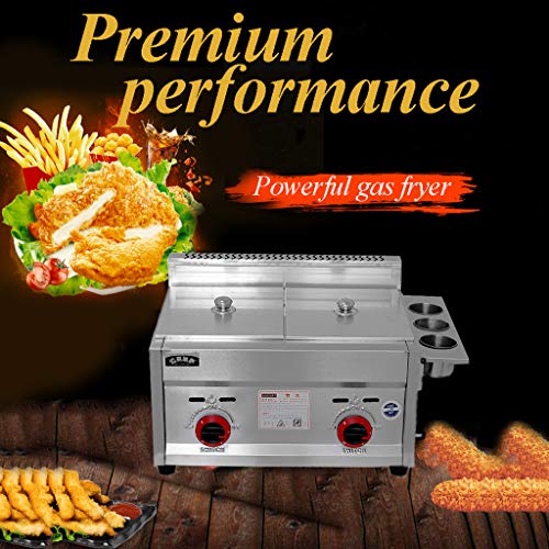 D@ Multifunktions Gas fritteuse 6L,Friteuse Super-Firepower,schnelle Heizung handelsübliche Gastemperaturregelung… – Bild 3