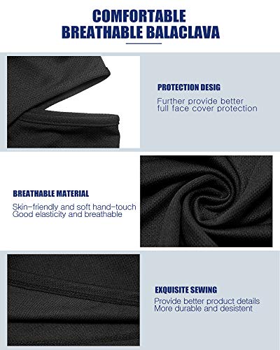 Image of SATINIOR 3 Piece Balaclava Face Cover Sun Protection Neck Cover Summer Balaclava for Men Women Outdoor Sports UV Protector