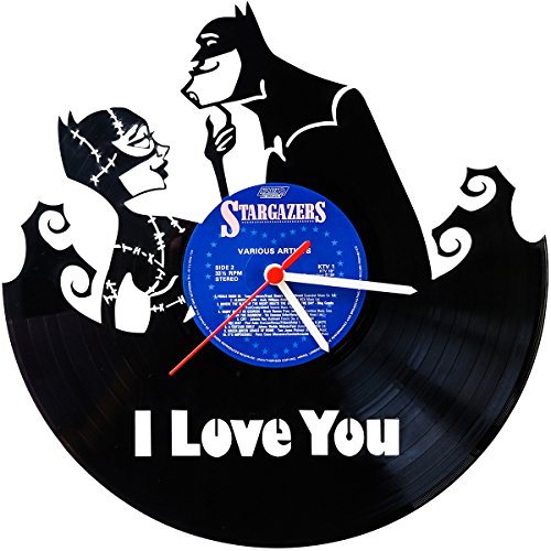 GRAVURZEILE Horloge Murale en Vinyle Motif Batman Love Cover