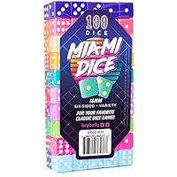 Algopix Similar Product 7 - 100pack Miami Dice Retro 80s 6Sided
