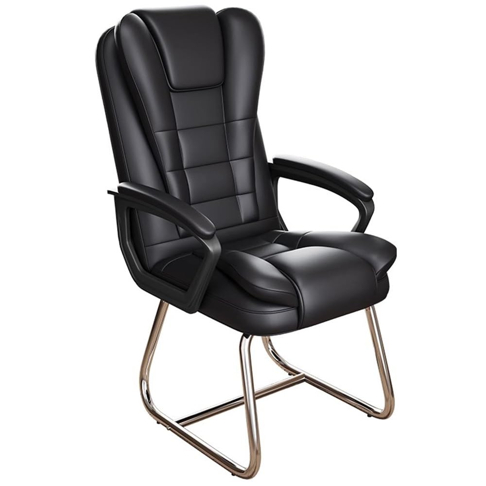 Chaise de bureau ergonomique avec dossier haut et coussin double couche – Chaise de jeu en tissu pour bureau, salle de réunion, bureau à domicile, supporte 150 kg