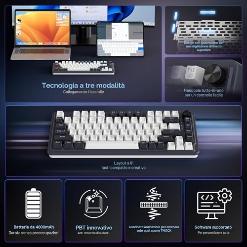 K673 PRO RGB Gaming Tastiera Wireless 75% - Tastiera gaming - Immagine 1