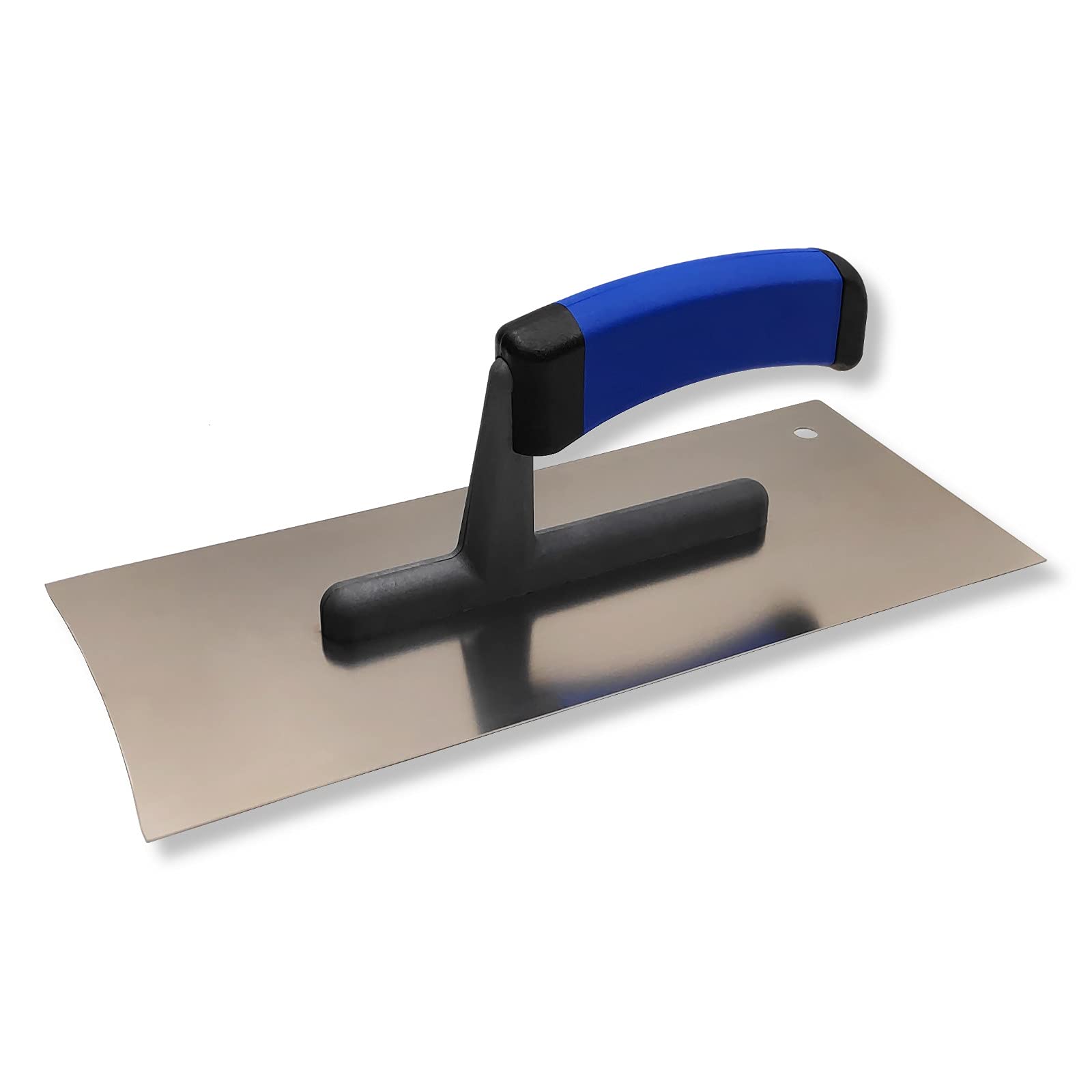DEWEPRO® Truelle de lissage concave pour cloisons sèches avec 10 bandes de recouvrement de joints en fibre de verre Knauf de 25 m chacune – Truelle lisse avec 2 côtés concaves – Lisseur en acier