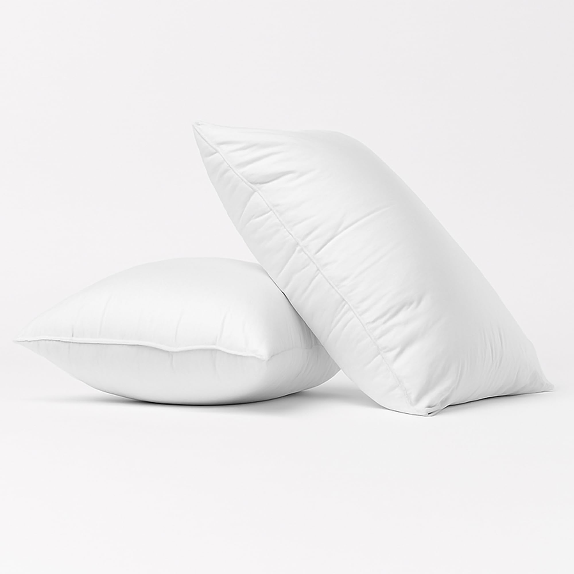 Pillow 2 Pack Microfiber Hollowfibre Pillows – Luxury Firm & Plump Bed Pillows for Sleeping, Hypoallergenic Down Alternative Bounce Back Pillows for Back, Side & Stomach Sleepers, Size 50 x 75cm