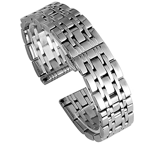 Bracelet en acier inoxydable massif 20mm 22mm finition polie de haute qualité