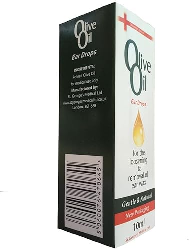 George’s Medical Olive Oil Ear Drops | 100% Natural Ear Wax Softener & Ear Care Solution | Gentle & Effective Ear Cleaning