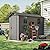 Patiowell 4' x 8' Plastic Outdoor Storage Shed with Floor, Resin Outside Tool Shed with Windows and Lockable Door for Backyard Garden Patio Lawn, Gray(Fit-it Shed)