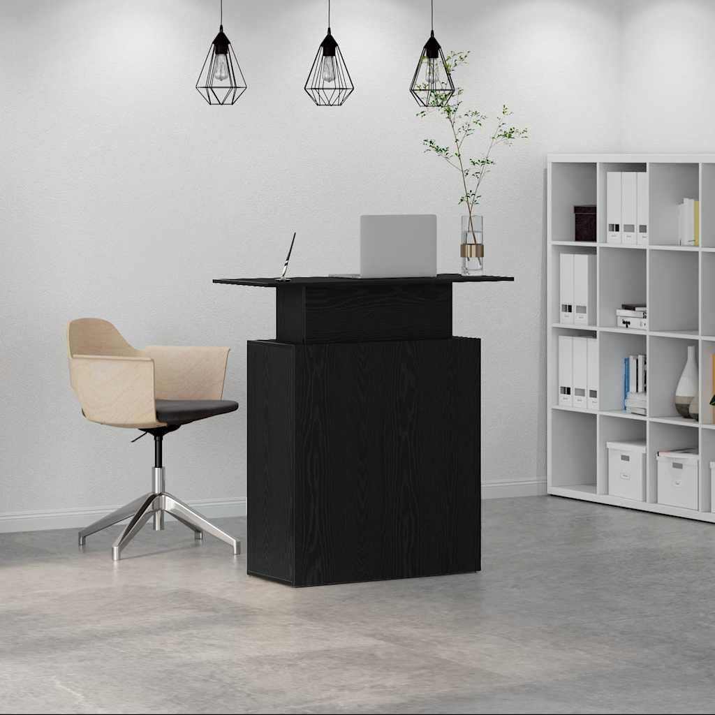 Bancone per ricevimento, in legno, 100 x 40 x 104 cm, con ripiano e ripiano, ufficio o reception, stabile area bancone per organizzazione strutturata e conversazioni discrete