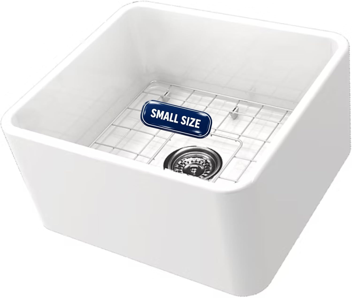 Nantucket Sinks T-FCFS-20 20-Inch Single Bowl Fireclay Farmhouse Kitchen Sink, White