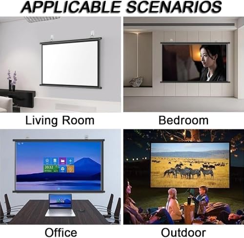 Pantalla de proyector manual 72 pulgadas 4:3 plegable miniatura 6