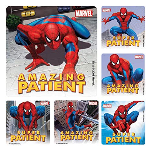 Spiderman Patient ickers in 6 Assorted Designs - 100 per Pack