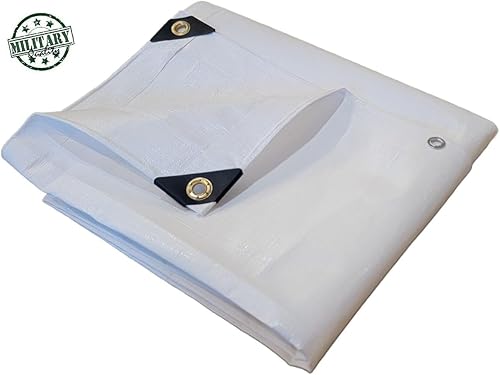 Miniatura 6 de H.D. Lona blanca ultra gruesa de 16 mil (tamaño exacto) (12' X 30')